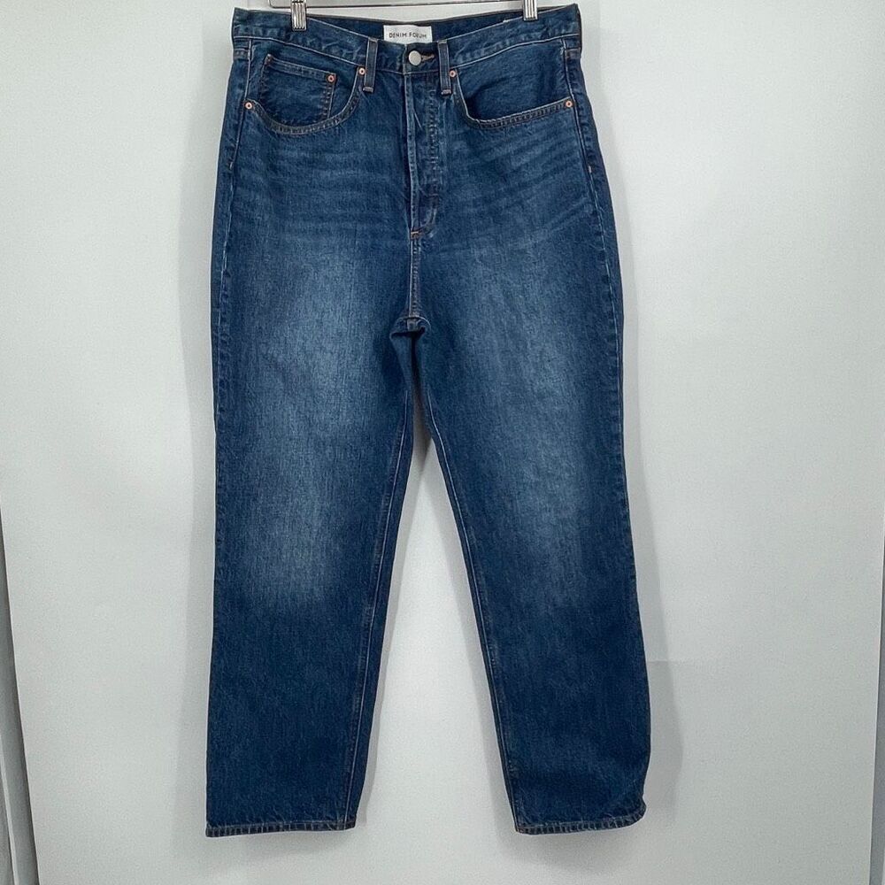 Denim Forum Blue High Rise The Joni High Rise Loose 29L Jeans Size 32